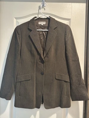 Vintage Giorgio Armani Le Collezioni Blazer/Italy Sz 8 Brown Herringbone Pattern - Изображение 1 из 4