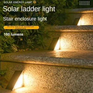 2-10PCS New Solar Step Lights Outdoor Waterproof LED Deck Lamps for Stairs Fence - Picture 1 of 22
