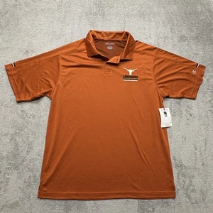 Texas Longhorns Shirt Polo Mens Large Orange NCAA Football Champion Polyester - Picture 1 of 8