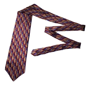 Oscar De La Renta Tie Men's Abstract Waves 100% Silk Necktie Handmade - Picture 1 of 7