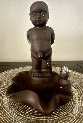 Ceramic boy Backflow incense burner stick holder clay incense burner T1- D Foto 1 de 4