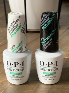 OPI Gel Colour Pro Health Base Coat and Top Coat Nail Polish Set 15ml (unboxed)