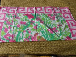 VINTAGE THAI BIRD FLOWER PRINT-- COTTON SCARF---34" X 34" - Picture 1 of 2