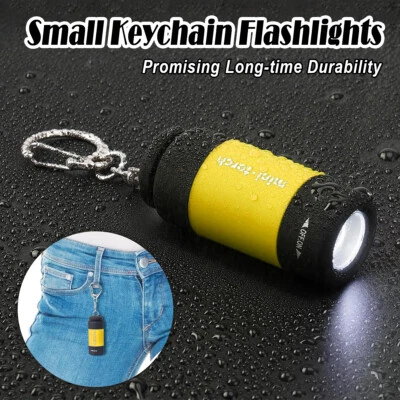 Mini Flashlight White Light USB Rechargeable LED Keychain Rotating Head Outdoor - Image 1 of 4