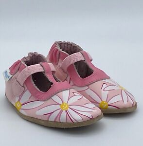 Robeez Soft Soles Big Flower T-Strap Pink - Baby Girls Shoes Size 0-24 Months