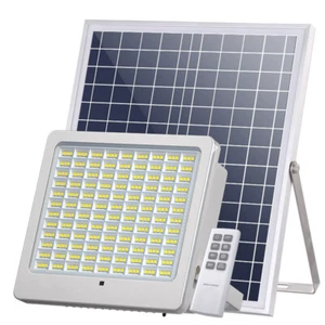 Outdoor Solar Flood Light Street Security Wall Dusk to Dawn Remote Control Timer - Picture 1 of 16