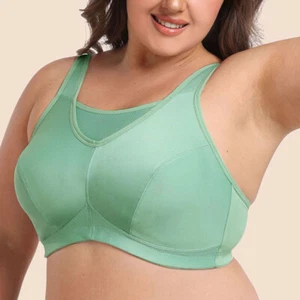 Large Size Womens Bras Unpadded Breathable Brassiere Sports Bra Underwear Bcdefg - Picture 1 of 7