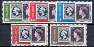 1952 Luxemburg - Luftpost, Hundertjahrfeier Briefmarken 5 Val. postfrisch** - Bild 1 von 1