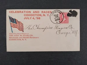 Nueva York: Cohocton 1898 Peck Hispanoamericana Guerra Celebración Publicitaria - Imagen 1 de 2