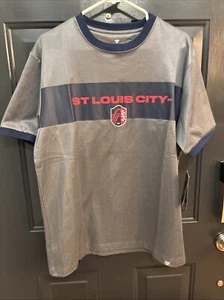 Men's Fanatics Gray St. Louis City Soccer Sports SC Advantages T-Shirt SZ L MLS - Picture 1 of 6