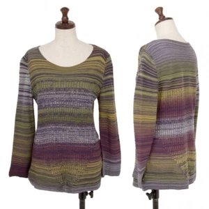 ISSEY MIYAKE HaaT Rib Switching Knit Sweater Size 2(K-122965) - Picture 1 of 12