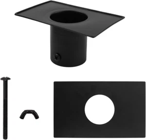 Rain Chain Gutter Adapter, Metal Rain Chain Adapter with Bolt Black Powder Coate - Picture 1 of 12