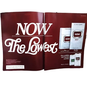 1981 Now Cigarettes The Lowest Man Cave Pop Art 2 Page Original Ad Vintage - Picture 1 of 1