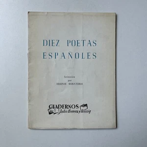 Diez poetas españoles - Selección por Arsinoe Moratorio - Picture 1 of 3