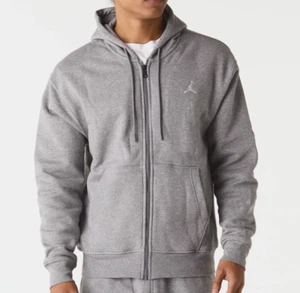 🔥NWT🔥Men NIKE Air Jordan Fleece Zip-up hoodie Carbon Heather FJ7771 091 Sz L - Picture 1 of 3