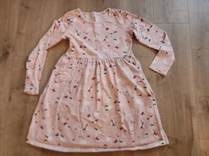 HANNA ANDERSSON girls kids 12 Pink Bunny rabbit Dress Easter 100% Cotton Euc - Picture 1 of 3