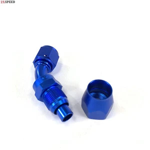 45 Degree -8AN Female Swivel Oil/Fuel/Gas Line Hose End Fitting Adapter Blue - Bild 1 von 7