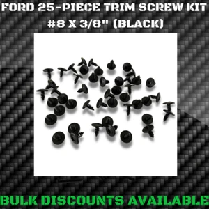 1970-1977 Ford Maverick Interior Exterior Wheel Molding Trim Screws OEM BLACK - Picture 1 of 2