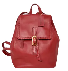 Coach Legacy Backpack 9858 Red Leather Bag Purse Handbag - Picture 1 of 8