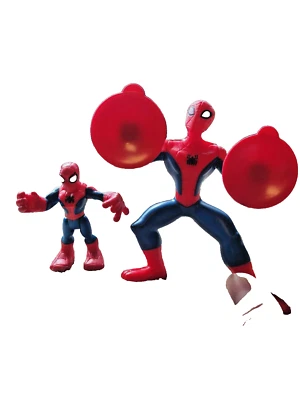 Minifigura Spiderman Playskool Hasbro 2011 2,5" + McDonald's Window Cling 2009 Foto 1 de 4