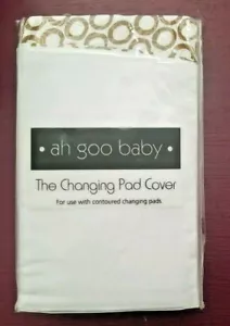 Ah Goo Baby 100% Cotton Changing Pad Cover, 16"x 32" Size, Bubbles In Cola - Picture 1 of 2