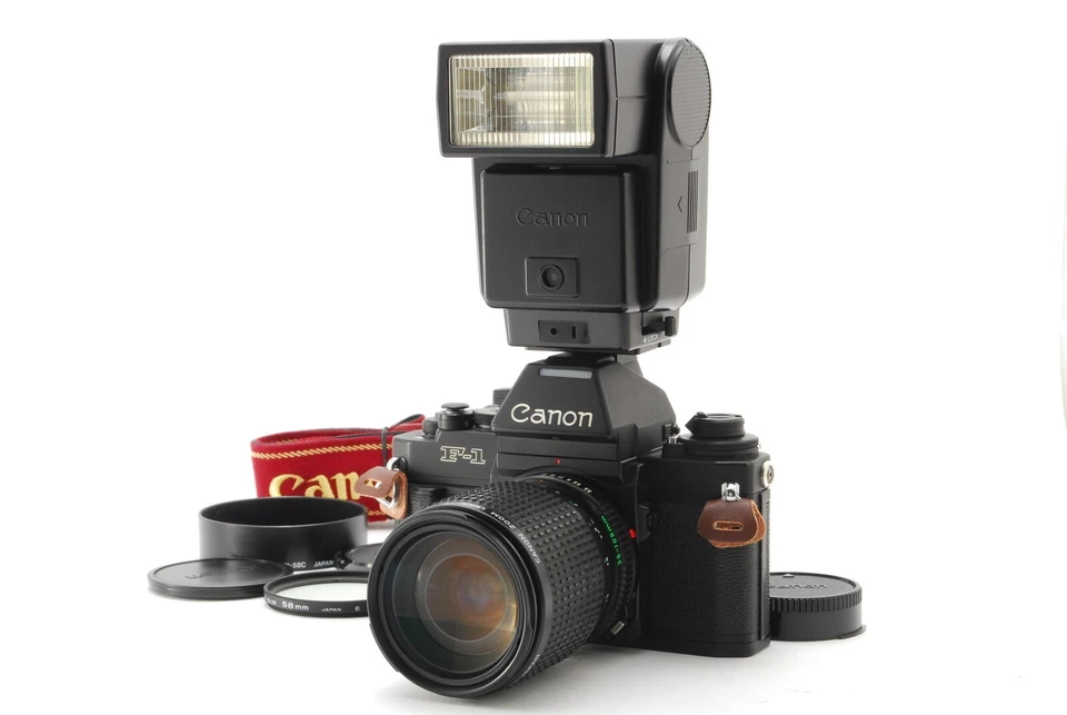 【MINT-】Canon New F-1 F1  AE finder 35mm SLR FD 35-105mm f/3.5-4.5 199a - Image 1 of 4