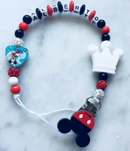 Catenella portaciuccio/succhiotto personalizzata con nome BAMBINO ciucci MAM NUK - Foto 1 di 1