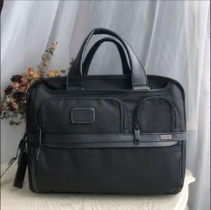 NEW TUMI ALPHA 3 2603141 Black Laptop Briefcase Organizer Bag - Picture 1 of 9