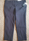 Liz Claiborne Women's Emma Dress Pants NWT size 16 Black w/gold 