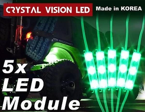 Crystal Vision LED 4X4/OFF ROAD/JEEP Under Body Rock Lights Bright Green (5 PCS) - Picture 1 of 9