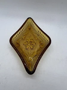 Indiana Glass Sandwich Amber Tiara Candy Dish~Diamond Suit - Picture 1 of 2