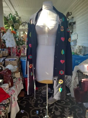 The Quacker Factory Cardigan Coat Sweater Floral Womens 1X Nwt - Image 1 of 2