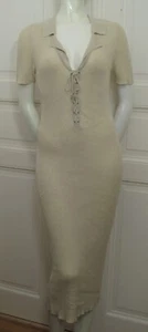 WOLFORD ~ Soft Merino Lace Up Dress ~  Virgin Wool • beige • S - Picture 1 of 5