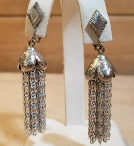 Pendientes de borla de cadena de metal con clip para medusas bisutería de colección - Granero elegante - Imagen 1 de 12