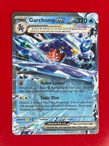 Juego de cartas coleccionables Pokémon Garchomp EX S&V Paradox Rift 038/182 Holo doble raro casi nuevo 2023 - Imagen 1 de 2