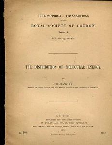   J. Jeans Distribution of Molecular Energy  1901 - Picture 1 of 1