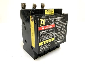 Square D EHB125SL Bolt-On Sub-Feed Lugs 125A 480V 3 Pole Great Cond FAST SHIP! - Picture 1 of 7