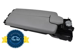 2010-2013 Mercedes E350 Center Console Gray Leather Armrest Lid OEM - Picture 1 of 11
