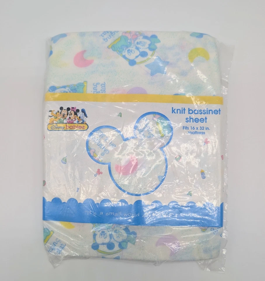 Disney Bebés Mickey Minnie Moisés Hoja "It's A Small World" Azul Rosa EE. UU. Foto 1 de 4