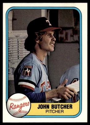 1981 Fleer John Butcher Rookie Texas Rangers #635 - Image 1 of 2