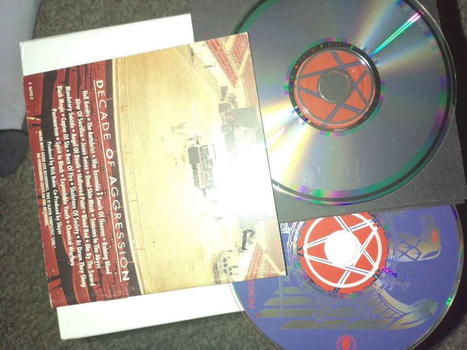 Slayer Decade of Aggression Live 2CDs 1991 Def American METAL BOX  Foto 1 de 4