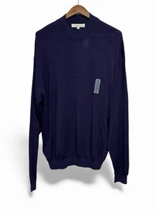 Pronto Uomo Men's Sz XLT Silk Blend Mock Neck Pullover Knit Sweater Purple - Picture 1 of 11