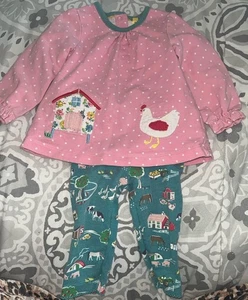 Baby Boden Mädchen Größe 6/9 Monate rosa Bauernhof Huhn Spielset - Bild 1 von 2
