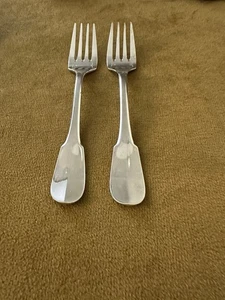 Christofle FRANCE “Cluny”.— (2) SALAD FORKS  — - Picture 1 of 14