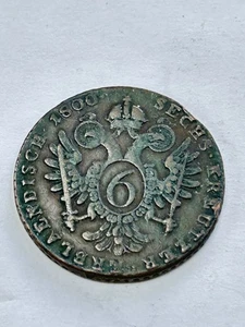 MONETA 6 KREUZER AUSTRIA 1800 F BRONZO OLD BRONZE COIN - Imagen 1 de 2