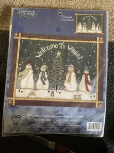 Candamar Designs Schneemänner Willkommen im Winter gezählt Kreuzstich Set Vintage 2002 - Bild 1 von 4