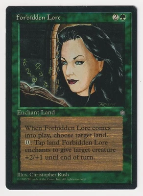 Dark Print Forbidden Lore HP Ice Age 1995 WOTC MTG Magic Misprint Vintage Rare! - Image 1 of 2