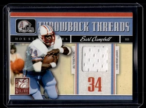 Earl Campbell 2008 Donruss Elite Throwback Threads Relic Card /199 #TTD-38 - Picture 1 of 2