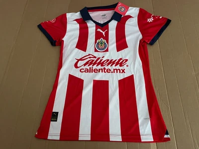 彪马女式 XL Club Deportivo 瓜达拉哈拉女式足球球衣全新带 T 码 — 第 1/4 张图片