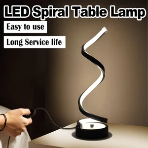 Dimmable 3 Color USB LED Table Lamp Lamps Desk With Ports Bedroom Night Light - Picture 1 of 10